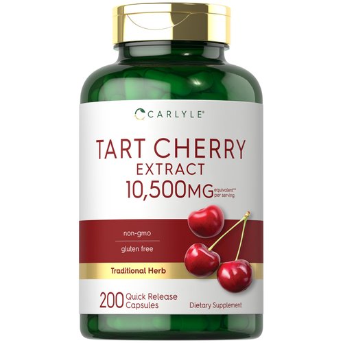 Carlyle Tart Cherry Capsules | 10,500mg | 200 Pills | Max Potency | Non-GMO, Gluten Free | Tart Cherry Juice Extract