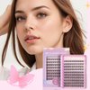 Cluster Lashes Wispy Individual Lash Extensions D Curl Natural Lash Clusters 10-16MM 100 Pcs DIY Eyelash Extension Reusable Eyelash Clusters at Home by MLEN DIARY