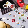 1000 Pieces Pirate Stickers Fun Pirate Themed Stickers Assorted Pirate Roll Stickers Pirate Wall Decals Pirate Birthday Party Favor Stickers for Girls Boys