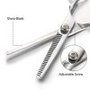 JewelryWe Professional Stainless Steel Barber Scissor Hair Cutting Set 6.7" - Texturizing Thinning Shears