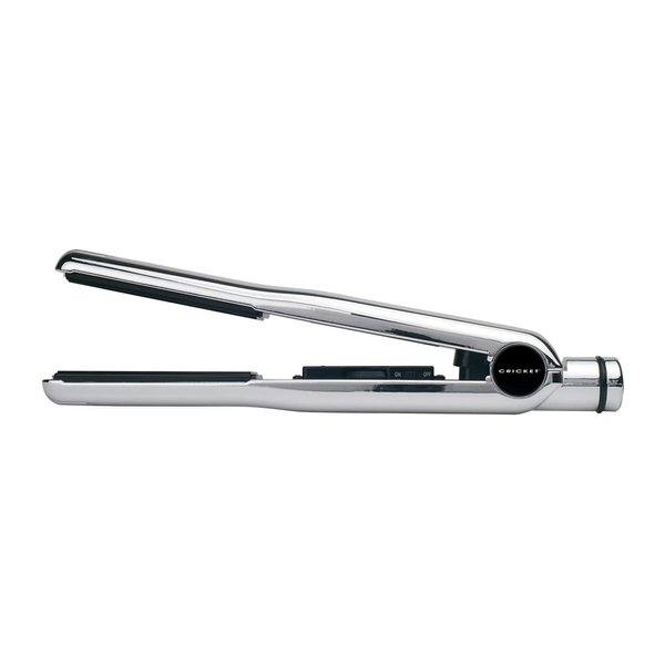 Cricket Beauty Hardware Professional Hair Styling Iron with 1 inch Ceramic Coated Plates High Power Fast Heat Hair Straightener Styling Tool, Silver