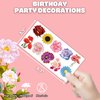 86 PCS 8 Sheet Spring Flower Temporary Tattoos Sticker Rose Daisy Sunflower Birthday Party Decorations Favors Supplies Gifts Boys Girls Baby Shower Cute Tattoo School Prize Reward Themed