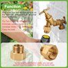 Garden Hose Bib Adapter, 1-1/16" Fine Thread (Female), to 3/4 GHT Male Hoses,Compatible with Outdoor Faucet to Garden Hose Connector, Brass-2 Pack