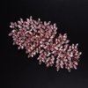 JWICOS Crystal Bride Wedding Hair Comg Bridal Hair Comb Hair Clip Flower Wedding Hair Accessories for Women and Girls (Rose Gold)