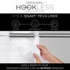 Hookless It's A Snap! Plastic PEVA Snap-In Replacement Shower Curtain Liner for Hookless Curtain with No Sheer Window, 70" x 69", Water-Repellent, Easy Install, Frost