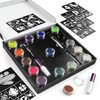 ARTEZA Glitter Tattoo Kit - Body Glitter Tattoo Set Includes 15 Vibrant Colors, 2 Brushes, 2 Glue Applicators and 40 Unique Glitter Tattoo Stencils - Glitter Temporary Tattoos For Kids And Adults