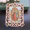 Baptism Favors 12 PCS Our Lady of Guadalupe Wooden Picture Frames First Commuion Christening Memorial Gift