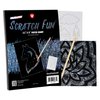 Hygloss Products Fun, Black Matte Scratch Art Set for Kids, Kit Includes 50 Silver Holographic Papers, 8.5 x 11 Inches and 10 Wooden Stylus Sticks