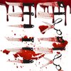 4 Pieces Halloween Vampire Party Decorations Supplies Have A Killer Birthday Banner Halloween Knife Hanging Banner for Halloween Horror Themed Birthday Decorations