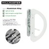 HILLMASTER Patio Sliding Glass Door Handle Replacement Set Mortise Style Reversible Design Non-keyed Sliding Patio Door Handles, White Diecast Finish Fits 3-15/16” Screw Hole Spacing