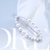 Andelaisi Hair Clip, Silver Circle Pearl Hairpin Clip, Vintage Hollow Circle Hair Barrette, Geometric Head Clip Accessories for Women and Girls