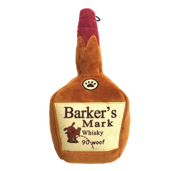 Huxley & Kent for Dogs | Barker's Mark (Small) | Funny Dog Toy | Power Plush Dog Toy with Squeaker | Dog Gift | Fun, Durable, and Safe | H&K Squeaky Dog Toy