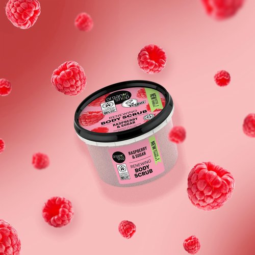 Organic Shop Body Scrub Natural Raspberry Cream and Sugar 250ml