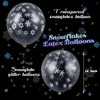 Skylety 72 Pieces Winter Clear Snowflake Balloons Transparent Snowflakes Balloon Glitter Confetti Balloon 12 Inch Snowflake Latex Balloons Wonderland Decorations for Christmas Birthday Party