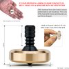 DjuiinoStar Premium Spinning Top, Brass Collar with Zirconium Stem, 8-10 Minutes, High Precision EDC Desktop Toy DST-811R