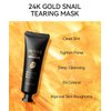 ChongTai 1PC 24K Gold Snail Peel Off Mask, Deep Cleansing Tightening Purifying Oil Control Deep Cleansing Peel Off Mask, 150g/1.76 FL Oz