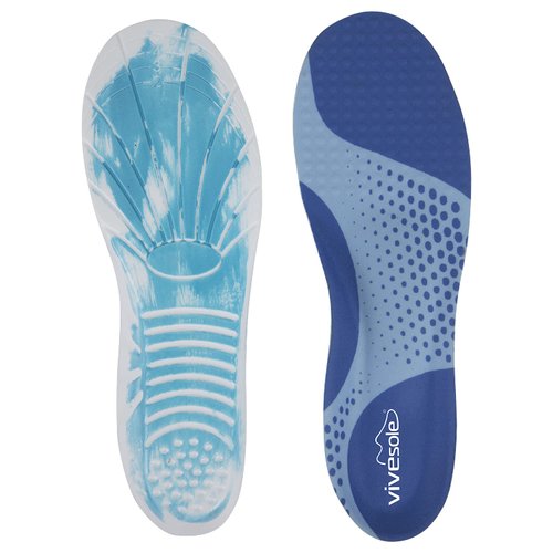 ViveSole Soft Memory Foam Insoles for Women & Men - Plantar Fasciitis Insoles for Standing All Day - Memory Foam Shoe Inserts for Women with Thick Padding & High Arch Support - Orthotic Pain Relief