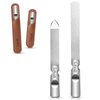Lobodt Nail Trimmer,Stainless Steel Nail File with Anti-Slip Handle and Leather Case, Double Sided and Files Nails Easily for Men and Woman,Great for Home Salon or Travel Use (2 PCS Metal)