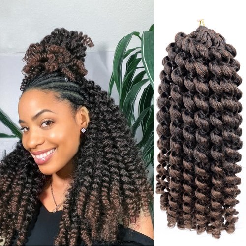 Wand Curl Crochet Braids Hair 12Inch Jamaican Bounce Wand Curl Ombre Crochet T30 Colored Crochet Braids Ringlet Twist Hair Extensions Crochet Hair for Black Women 5PCS 18Strands/Pack