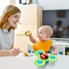 Suction Toys for Baby, 3PC Baby Bath Toys with Rotation Suction Cup for Baby Dining Table/Bathing/Travelling
