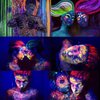 Amareu Glow in Dark Body Paint Body&Face Glow Backlight Neon Fluorescent 0.34oz Set of 6 Tubes