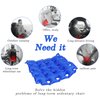MIAOKE Medical Air Inflatable Seat Cushion for Wheelchair Office Home, Ideal for Prolonged Sitting 17.7" X 17.7"- Blue