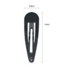 120 Pack 2 Inch Black Color Barrettes Women Metal Snap Hair Clips Accessories