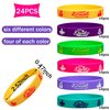 FSHANEE Happy Diwali Rubber Bracelets Happy Diwali Party Supplies Festival of Light Silicone Wristbands Indian Deepavali Hindu Party Gift Bag Fillers Goodie Bag Stuff, Set of 24 Counts