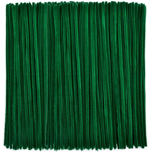 Hapeper 200 Pieces Christmas Pipe Cleaners Chenille Stems for Arts Crafts Projects Supplies (Green)