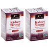 Bravo Tea Kidney Strong Herbal Tea (Pack of 2) With Pyrrosia Leaf, Schizandra Berry, Oriental Waterplantain Root, Eleuthero Leaf, Galangal Berry, Euryale Seed and Macrocarpium Berry, 20 Tea Bags Each