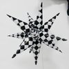 2*12PCS Black White Checkered Explosion Pointed Star Foil Balloons/4D Checkered Racing Balloons/Race Car Birthday Party Supplies/Las Vegas Casino Party/Father's Day Boys Birthday Party (2 PCS Black)