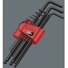 Wera - 5073596001 Hexagon 950 PKL/9 BM SB L-Key Set, BlackLaser, Ballpoint Hex Key, 9 Piece