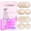YISIBIA 40 Pairs Nipple Covers For Women Disposable Invisible & Natural Satin Nipple Stickers Petals Breast Pasties (Nude)