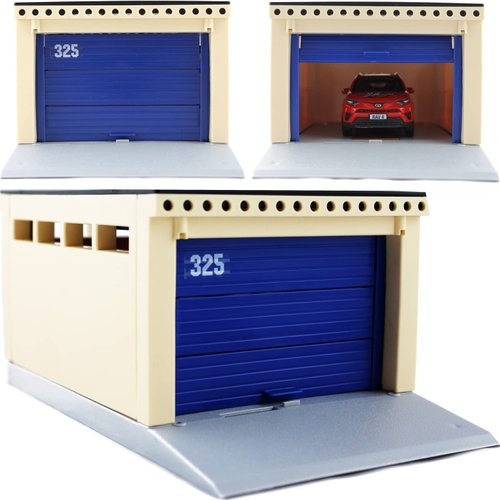 AEVVV Garage for Diecast Cars - Garages with Doors - Model Car Garage for 1/32 1/36 1/43 Scale Cars