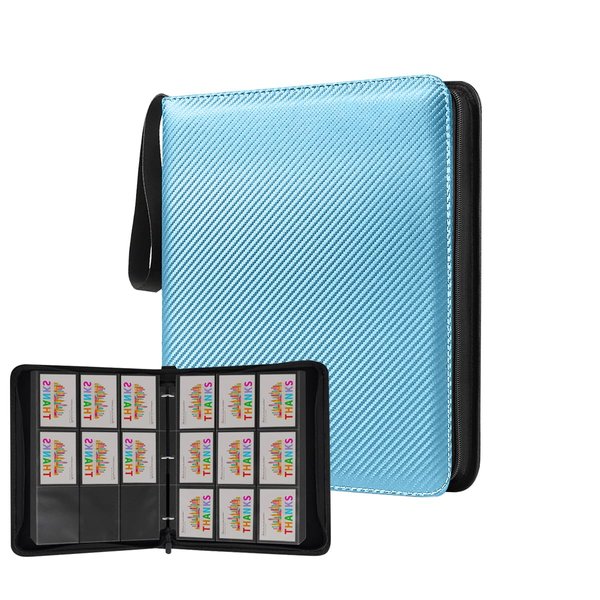 900 Pockets Card Binder, Trading Card Binder with Zipper, Double Sided Pockets Card Holder Carry Case for Baseball Card, Football Card for Kids Organized
