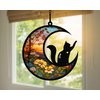 Cat Memorial Suncatcher, Personalized with Name Date Cat Breeds Suncatcher, Pet Loss Suncatcher, Stained Glass Light Catcher, Gifts for Cat Lovers, Christmas Cat Ornament Window Hangings