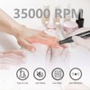 Welan Electric Nail Drill, Professional Rechargeable Cordless Nail Drill for Acrylic and Gel Nails, 35000 RPM Portable Electric Nail Drill Machine Gift Set for Manicure and Polishing