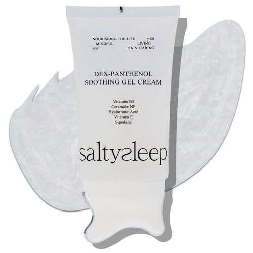 saltysleep Cream w. Guasha - Dex-Panthenol Soothing Gel Cream, 3.38fl/3.38oz Hydrating Face Moisturizer, Korean Skincare for All Skin Types