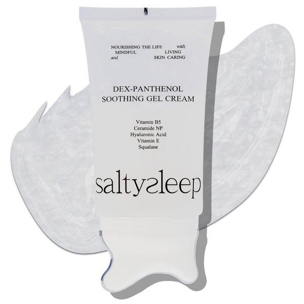 saltysleep Cream w. Guasha - Dex-Panthenol Soothing Gel Cream, 3.38fl/3.38oz Hydrating Face Moisturizer, Korean Skincare for All Skin Types