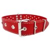 Dogs My Love Genuine Red Leather Rhinestone Dog Collar 1.6x27 Fits 19"-24" Neck