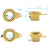 MOFEEZ Flagpole Rotating Rings,360 Degree Anti-Wrap Flag Mounting Rings with Bearings for 7/10" -1" Diameter Flag Pole Tangle Free (Pack of 2-Gold)