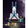 Sluban Launch Center City Space Building Set, Rocket Launchpad Building Kit with 4 Astronaut Minifigures for STEM Role-Play, Gift Toys for Boys 6+, Compatible with Lego Space, 424 PCS