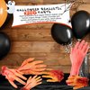 Haconba 6 Pieces Halloween Body Parts Fake Severed Hands Scary Broken Hands Prop for Prank Halloween Haunted House Escape Room Party Decorations, 6 Styles