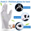24Pcs Moisturizing Cotton Gloves Sleeping Cotton Gloves Eczema for Dry Hands Work Gloves for Men and Women Stretchable Reusable Cloth Gloves for Spa Lotion Coin Jewelry Silver Inspection(M)
