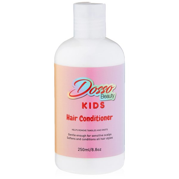 Dosso Beauty Kids Hair Conditioner, Organic Ingredients, Dermatologist Tested, Suitable For All Hair Types