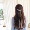 Extra-long Ribbon Bowknot Hair Clips Pack of 10, Colorful Fine Hair Ribbons with Long Tail for Women