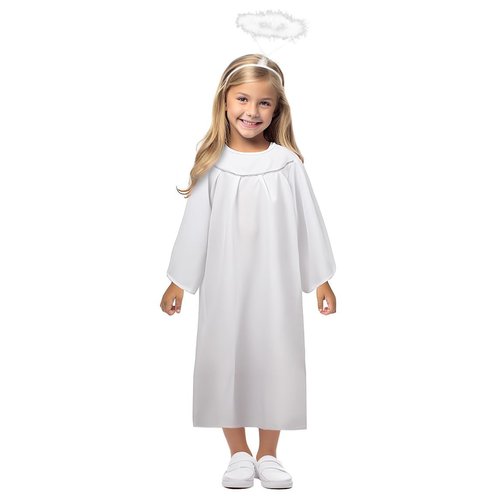 lckellong Kids Angel Costume Girls Choir Robes with Angel Halo Headband Christmas Dress up Cosplay -M