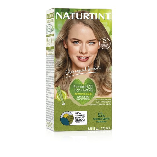 Naturtint Permanent Hair Color (Pack of 1), Ammonia Free, Vegan, Cruelty Free, up to 100% Gray Coverage, Long Lasting Results (7N Hazelnut Blonde)