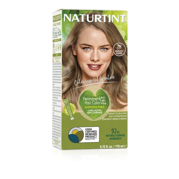 Naturtint Permanent Hair Color (Pack of 1), Ammonia Free, Vegan, Cruelty Free, up to 100% Gray Coverage, Long Lasting Results (7N Hazelnut Blonde)