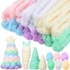 Sonwyoung 24 Pcs 39.37 Inches Jumbo Pipe Cleaners Bulk Coral Fleece Fur Thick Pipe Cleaners Chenille Stems Craft Supplies Valentine's Day Easter Gifts DIY Projects(Macaron Color)